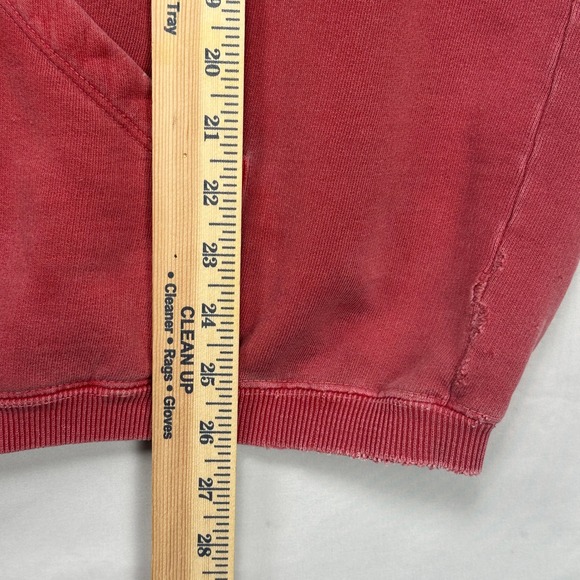 Vintage Krispy Kreme Doughnut Co Distressed Hoodie Red Pigmented XL 1937 NC RARE - Picture 7 of 7